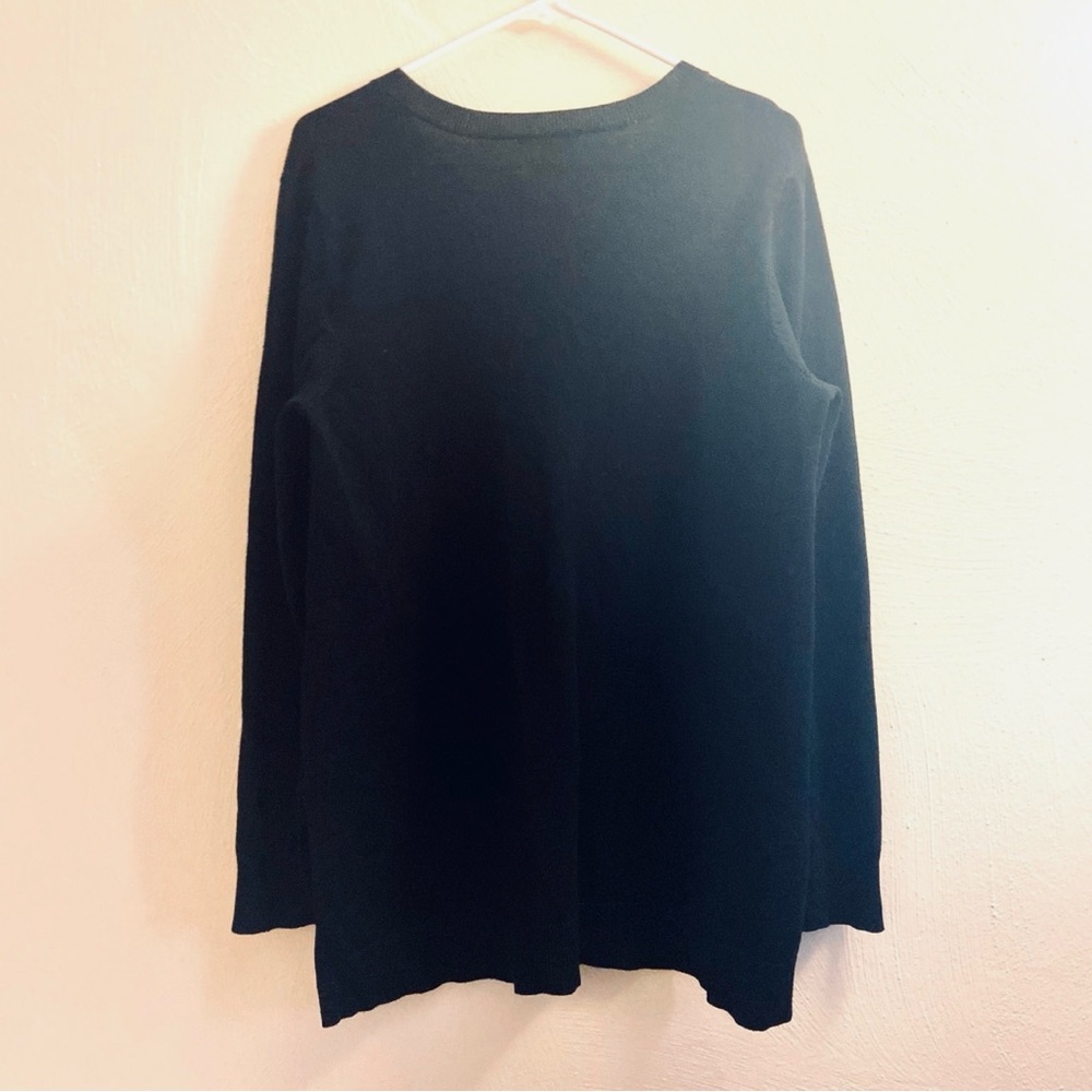 5/$15💥 Rayon Sweater Deep V-Neck Tunic Length & Plaid Scarf Set Fall Winter - Picture 4 of 8